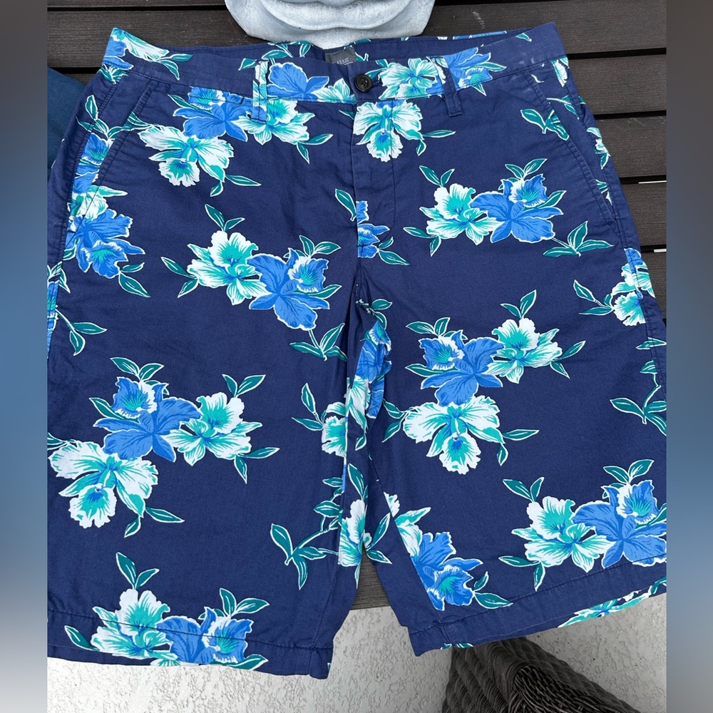 GAP Classic Navy Floral Khakis